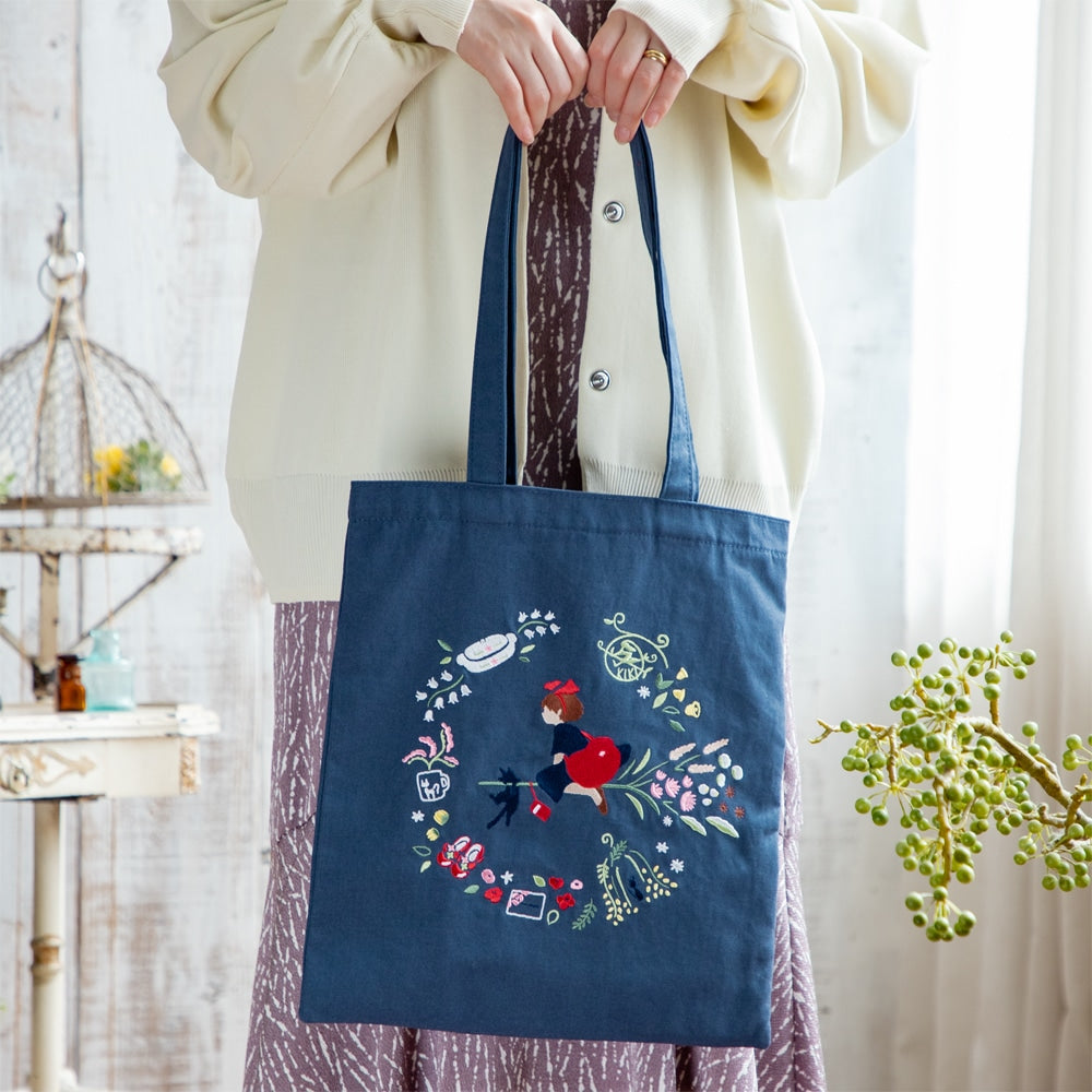 Ghibli Closet Limited Edition - Kiki's Delivery Service Embroidery Series Tote Bag