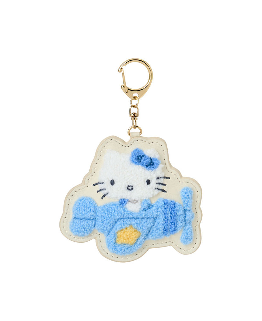 Hello Kitty embroidered keychain airplane